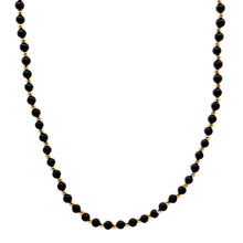 Natural Black Spinel | 925 Sterling Silver | Plain Smooth Ball Beaded Necklace | 4mm | VVS1 Clarity | 18 Inch Strand