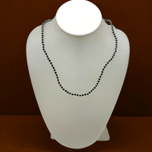 Natural Black Spinel Faceted Rondelle Beaded Necklace | 3mm | 925 Sterling Silver | VVS1 Clarity | 18 Inch Strand