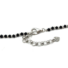 Natural Black Spinel Faceted Rondelle Beaded Necklace | 3mm | 925 Sterling Silver | VVS1 Clarity | 18 Inch Strand