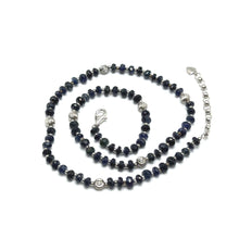 Natural Black Spinel Faceted Rondelle Beaded Necklace | 4.5mm | 925 Sterling Silver | VVS1 Clarity | 18 Inch Strand