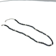 Natural Black Spinel Faceted Rondelle Beaded Necklace | 4.5mm | 925 Sterling Silver | VVS1 Clarity | 18 Inch Strand