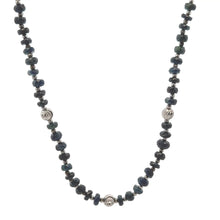 Natural Black Spinel Faceted Rondelle Beaded Necklace | 4.5mm | 925 Sterling Silver | VVS1 Clarity | 18 Inch Strand
