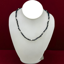 Natural Black Spinel Faceted Rondelle Beaded Necklace | 4.5mm | 925 Sterling Silver | VVS1 Clarity | 18 Inch Strand