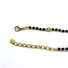 Natural Black Spinel Necklace | Faceted Rondelle Beads 3mm | 925 Sterling Silver | VVS1 Clarity | 18 Inch Strand