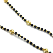 Natural Black Spinel Necklace | Faceted Rondelle Beads 3mm | 925 Sterling Silver | VVS1 Clarity | 18 Inch Strand