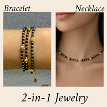 Natural Black Spinel Necklace | Faceted Rondelle Beads 4mm | 925 Sterling Silver | VVS1 Clarity | 18 Inch Strand