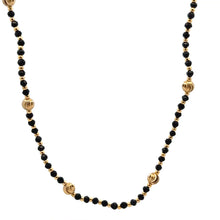 Natural Black Spinel Necklace | Faceted Rondelle Beads 4mm | 925 Sterling Silver | VVS1 Clarity | 18 Inch Strand