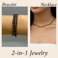 Natural Black Spinel Necklace | Faceted Round Beads 4.5mm | 925 Sterling Silver | VVS1 Clarity | 18 Inch Strand
