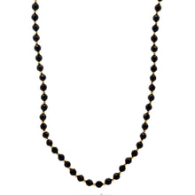 Natural Black Spinel Necklace | Faceted Round Beads 4.5mm | 925 Sterling Silver | VVS1 Clarity | 18 Inch Strand