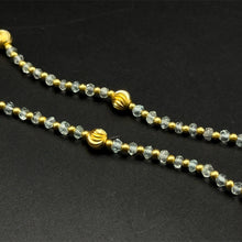 Natural Blue Aquamarine | 925 Sterling Silver | Faceted Rondelle Beaded Necklace | 3mm | VVS1 Clarity | 18 Inch Strand