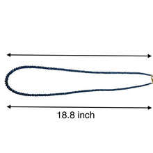Natural Blue Sapphire Plain Rondelle Beads Precious Necklace