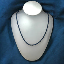 Natural Blue Sapphire Plain Rondelle Beads Precious Necklace