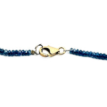 Natural Blue Sapphire Rondelle Facet Cut Beads Precious Necklace