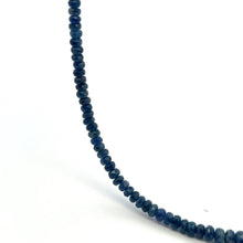 Natural Blue Sapphire Rondelle Facet Cut Beads Precious Necklace