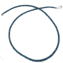 Natural Blue Sapphire Rondelle Facet Cut Beads Precious Necklace
