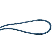 Natural Blue Sapphire Rondelle Facet Cut Beads Precious Necklace