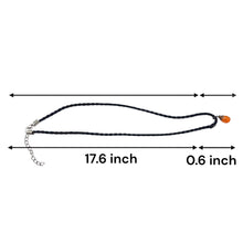 Natural Carnelian Gemstone 14mm Drop Shape With Black Twisted Cord Pendant Necklace Believed To Enhance Motivation