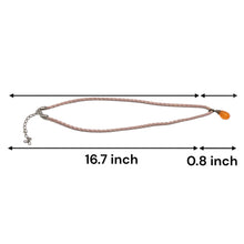 Natural Carnelian Gemstone 15mm Drop Shape With Light Pink Twisted Cord Pendant Necklace Associated With Passion Drive