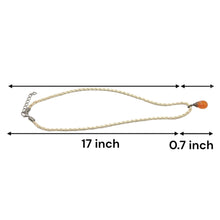 Natural Carnelian Gemstone 15mm Drop Shape With White Twisted Cord Pendant Necklace Linked To Vitality Confidence