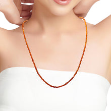 Natural Carnelian Rondelle Facet Bead Gemstone Necklace Jewelry