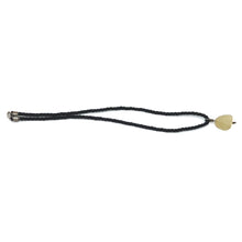 Natural Chalcedony Gemstone 21mm Tumble Shape with Black Twisted Cord Pendant Necklace - Necklace