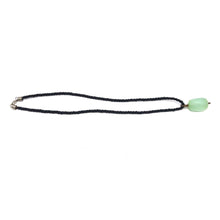 Natural Chalcedony Gemstone 28mm Tumble Shape with Black Twisted Cord Pendant Necklace - Necklace