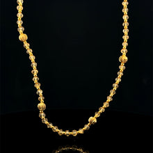 Natural Citrine | 925 Sterling Silver | Faceted Rondelle Beaded Necklace | 3mm | Rich Yellow | VVS1 Clarity | 18 Inch