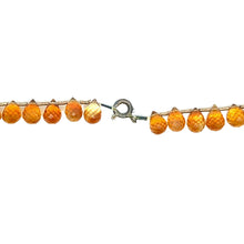 Natural Citrine Briolette Drop Gemstone Necklace Jewelry