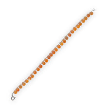 Natural Citrine Gemstone Bracelet | Briolette 8x6mm Rondelle Cut Gemstone Beads | 7.3 Inch November Birthstone Jewelry