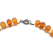 Natural Citrine Gemstone Bracelet | Briolette 8x6mm Rondelle Cut Gemstone Beads | 7.3 Inch November Birthstone Jewelry