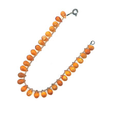 Natural Citrine Gemstone Bracelet | Briolette 8x6mm Rondelle Cut Gemstone Beads | 7.3 Inch November Birthstone Jewelry