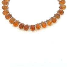 Natural Citrine Gemstone Bracelet | Briolette 8x6mm Rondelle Cut Gemstone Beads | 7.3 Inch November Birthstone Jewelry