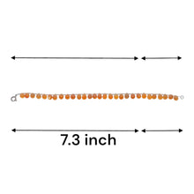 Natural Citrine Gemstone Bracelet | Briolette 8x6mm Rondelle Cut Gemstone Beads | 7.3 Inch November Birthstone Jewelry