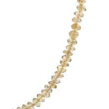 Natural Citrine Gemstone Necklace | Rondelle 5mm Faceted Cut Gemstone Beads | 17 Inch November Birthstone Jewelry