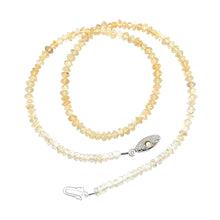 Natural Citrine Gemstone Necklace | Rondelle 5mm Faceted Cut Gemstone Beads | 17 Inch November Birthstone Jewelry