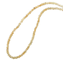 Natural Citrine Gemstone Necklace | Rondelle 5mm Faceted Cut Gemstone Beads | 17 Inch November Birthstone Jewelry