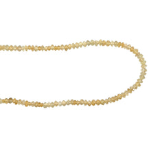 Natural Citrine Gemstone Necklace | Rondelle 5mm Faceted Cut Gemstone Beads | 17 Inch November Birthstone Jewelry