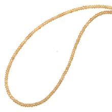 Natural Citrine Necklace | Rondelle 3mm Faceted Cut Gemstone Beads | 19 Inch November Birthstone Jewelry - Necklace