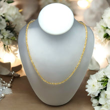 Natural Citrine Necklace | Rondelle 3mm Faceted Cut Gemstone Beads | 19 Inch November Birthstone Jewelry - Necklace