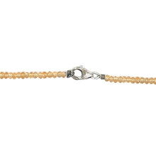 Natural Citrine Necklace | Rondelle 3mm Faceted Cut Gemstone Beads | 19 Inch November Birthstone Jewelry - Necklace