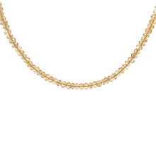 Natural Citrine Necklace | Rondelle 3mm Faceted Cut Gemstone Beads | 19 Inch November Birthstone Jewelry - Necklace