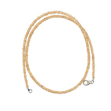Natural Citrine Necklace | Rondelle 3mm Faceted Cut Gemstone Beads | 19 Inch November Birthstone Jewelry - Necklace
