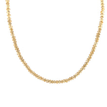 Natural Citrine Necklace | Rondelle 3mm Faceted Cut Gemstone Beads | 19 Inch November Birthstone Jewelry - Necklace