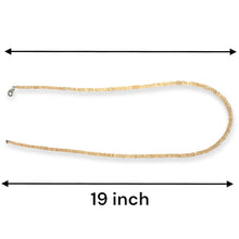 Natural Citrine Necklace | Rondelle 3mm Faceted Cut Gemstone Beads | 19 Inch November Birthstone Jewelry - Necklace