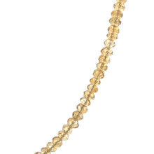 Natural Citrine Necklace | Rondelle 3mm Faceted Cut Gemstone Beads | 19 Inch November Birthstone Jewelry - Necklace