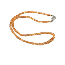 Natural Citrine Necklace | Rondelle 4mm Hand Faceted Cut Gemstone Beads | 15.2 Inch November Birthstone Jewelry