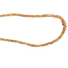 Natural Citrine Necklace | Rondelle 4mm Hand Faceted Cut Gemstone Beads | 15.2 Inch November Birthstone Jewelry