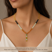 Natural Citrine Peridot Aquamarine Spessartite Smoky Quartz Handmade Necklace