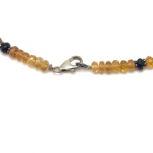 Citrine Natural, Peridot, Black Tourmaline Gemstone Necklace