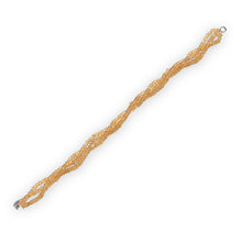 Natural Citrine Twisted Gemstone Bracelet | Rondelle 3mm Faceted Cut Gemstone Beads | Multi Strand November Birthstone